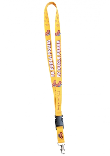 Yellow Lanyard FK Dukla Prague (with fastening)